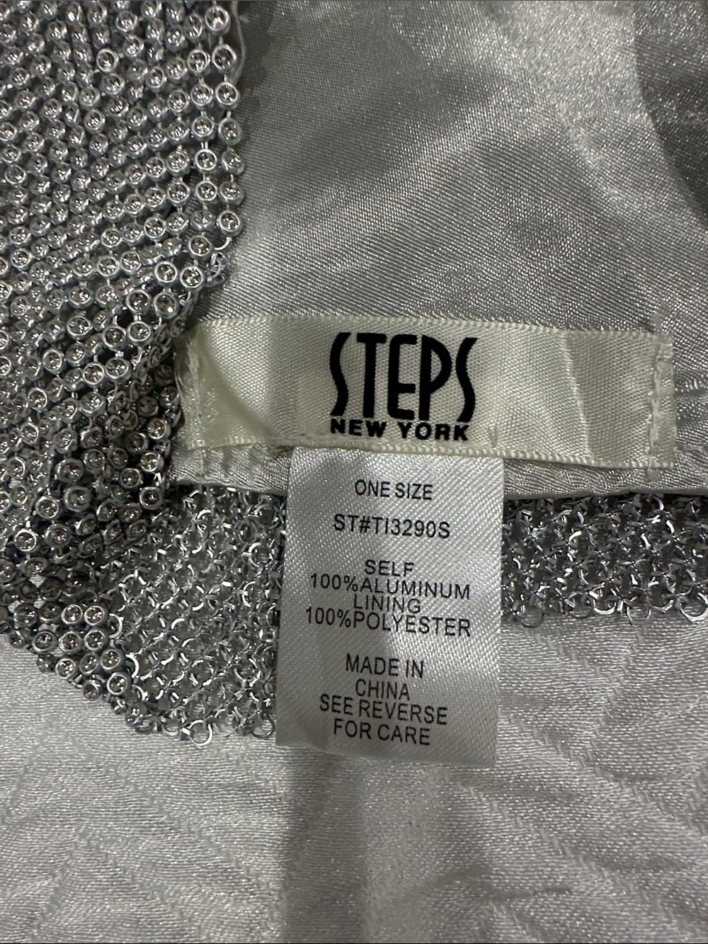 Silver Rhinestone Halter Crop Top - Picture 4 of 4